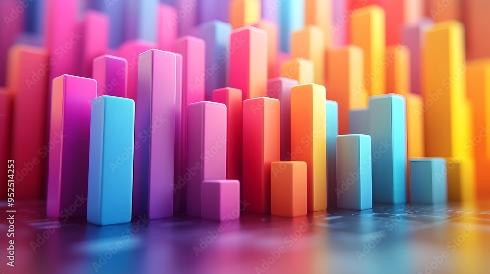 Vibrant Bar Graphs in Abstract Setting - Leading Concepts in Data Visualization and Business Ideas Vibrant Bar Graphs in Abstract Setting - Leading Concepts in Data Visualization and Business Ideas