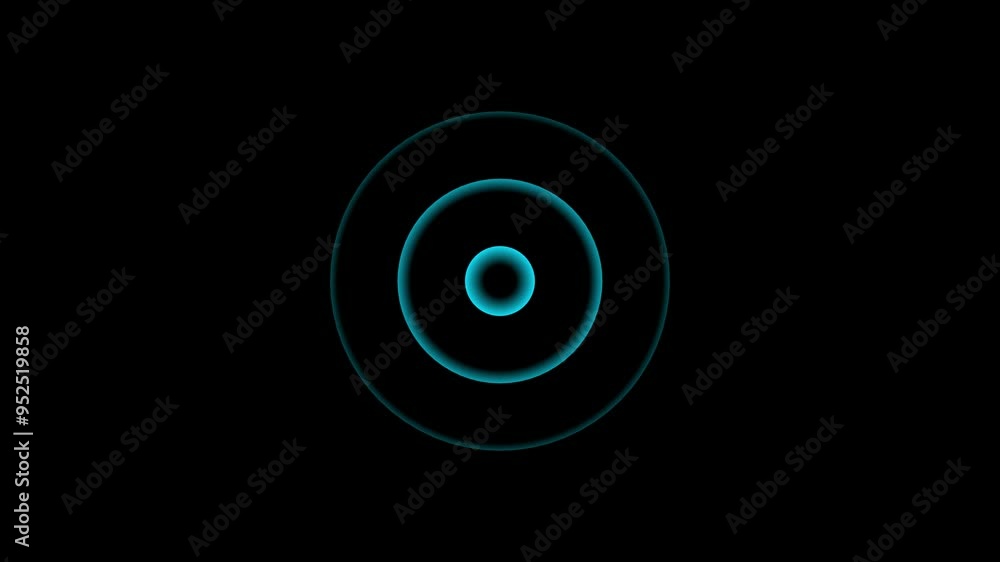 radio waves loading animation,looping circle on black background radio waves loading animation,looping circle on black background