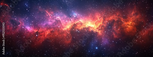 Space nebula and deep space galaxy. Cosmic universe concept. Image for poster, backdrop, abstract wallpaper and banner with copy space.