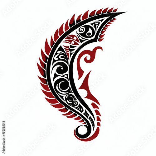 Maori Tribal Tattoo very simple traditional tattoo flash styles illustration photo