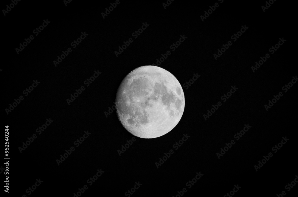 Full moon in the black sky, view from earth. Full moon in the black sky, view from earth.