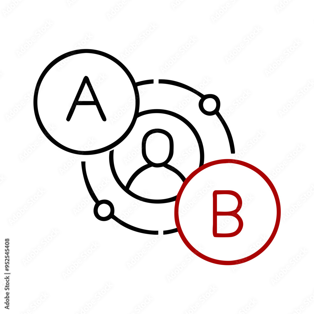 Diagram of a person surrounded by black and red circles labeled Diagram of a person surrounded by black and red circles labeled