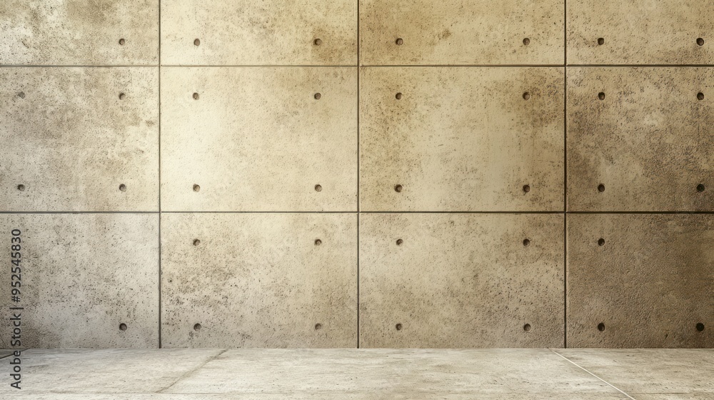 Concrete Wall with Holes and a Floor Concrete Wall with Holes and a Floor