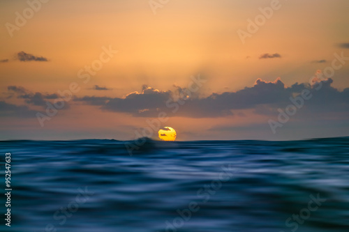 sunset sea and cloudscape w...