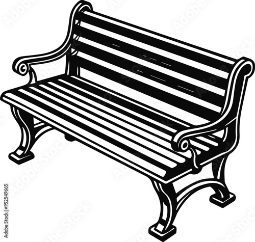 bench silhouette vector illustration