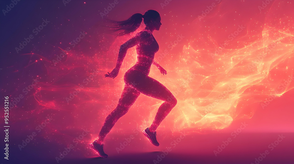 3D Glowing Abstract Plus Size Model in Fashion Pose concept as A vibrant glowing abstract digital art banner featuring a plus size model in a striking fashion pose. The design highlights the curves an 3D Glowing Abstract Plus Size Model in Fashion Pose concept as A vibrant glowing abstract digital art banner featuring a plus size model in a striking fashion pose. The design highlights the curves an