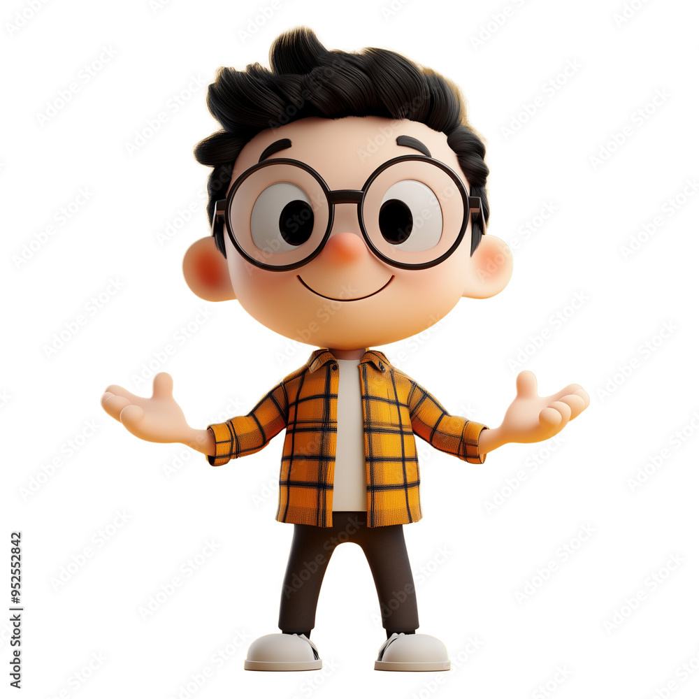 Mockup, Versatile Animated Character Design, Neutral Animated Character, Adaptable Cartoon Character, photorealistic, minimalistic, modern, versatile, character, animated