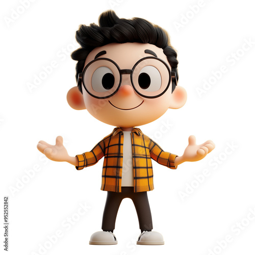 Mockup, Versatile Animated Character Design, Neutral Animated Character, Adaptable Cartoon Character, photorealistic, minimalistic, modern, versatile, character, animated