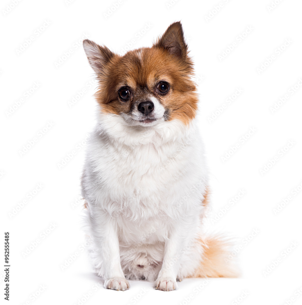 Chihuahua looking at camera, isolated on white Chihuahua looking at camera, isolated on white