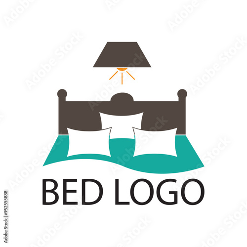 bed logo vector illustration on white background