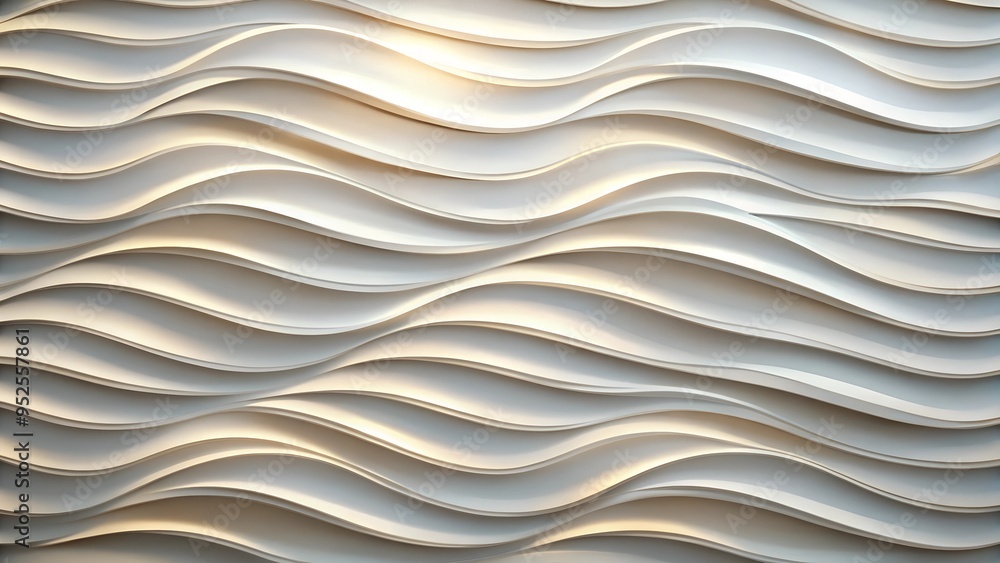A seamless pattern of white wavy lines creating a soft, undulating texture. The light and shadow play on the surface make it an elegant choice for backgrounds, wallpapers, or modern design projects. A seamless pattern of white wavy lines creating a soft, undulating texture. The light and shadow play on the surface make it an elegant choice for backgrounds, wallpapers, or modern design projects.