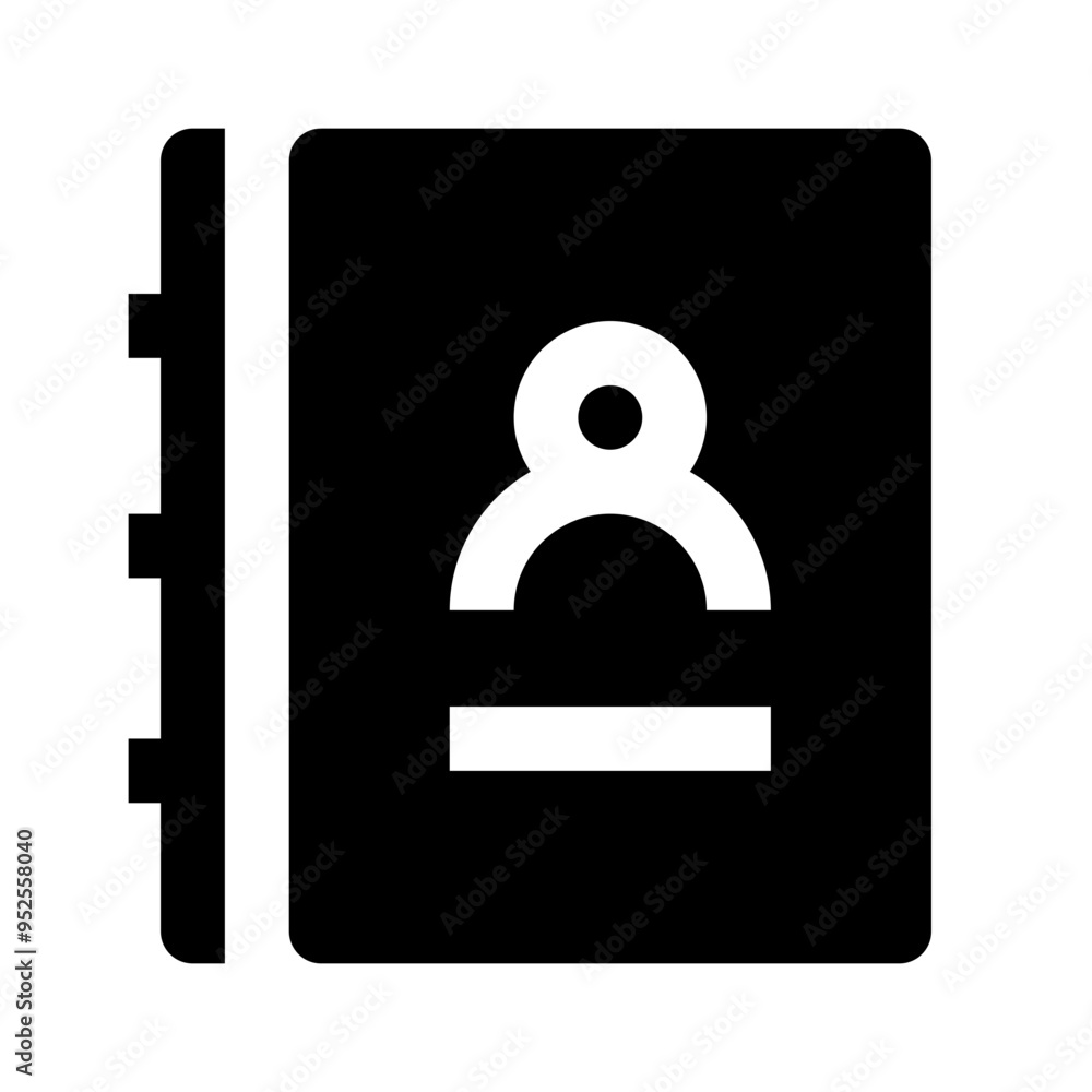 Phone Book Simple Glyph Icon. Single icon, glyph vector icon Phone Book Simple Glyph Icon. Single icon, glyph vector icon