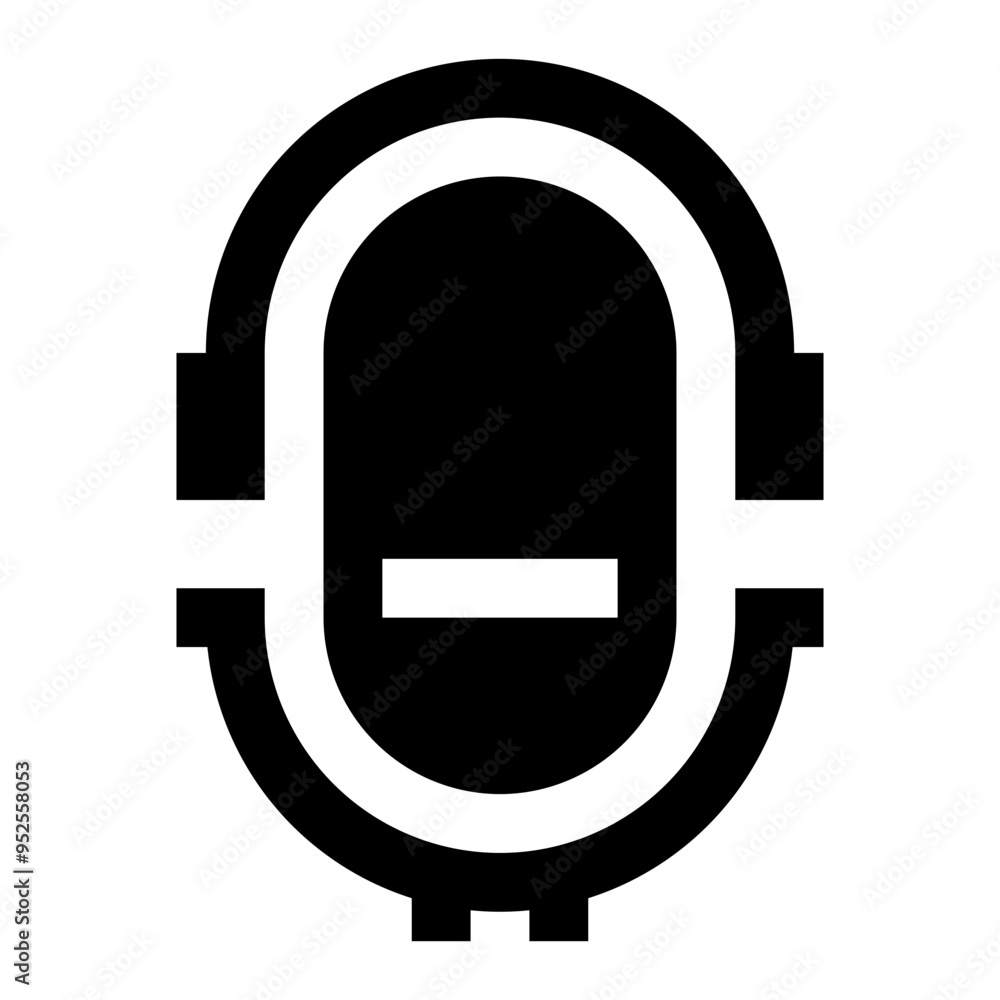 Podcast Simple Glyph Icon. Single icon, glyph vector icon Podcast Simple Glyph Icon. Single icon, glyph vector icon