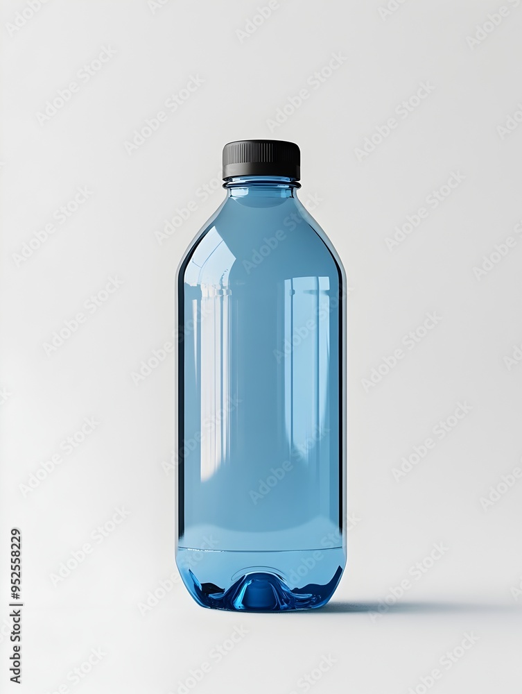 Sleek and Vibrant Sports Water Bottle with Minimalist Design on White Background Sleek and Vibrant Sports Water Bottle with Minimalist Design on White Background