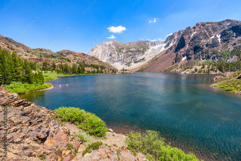Charming Ellery Lake in Yosemite National Park, California USA Charming Ellery Lake in Yosemite National Park, California USA