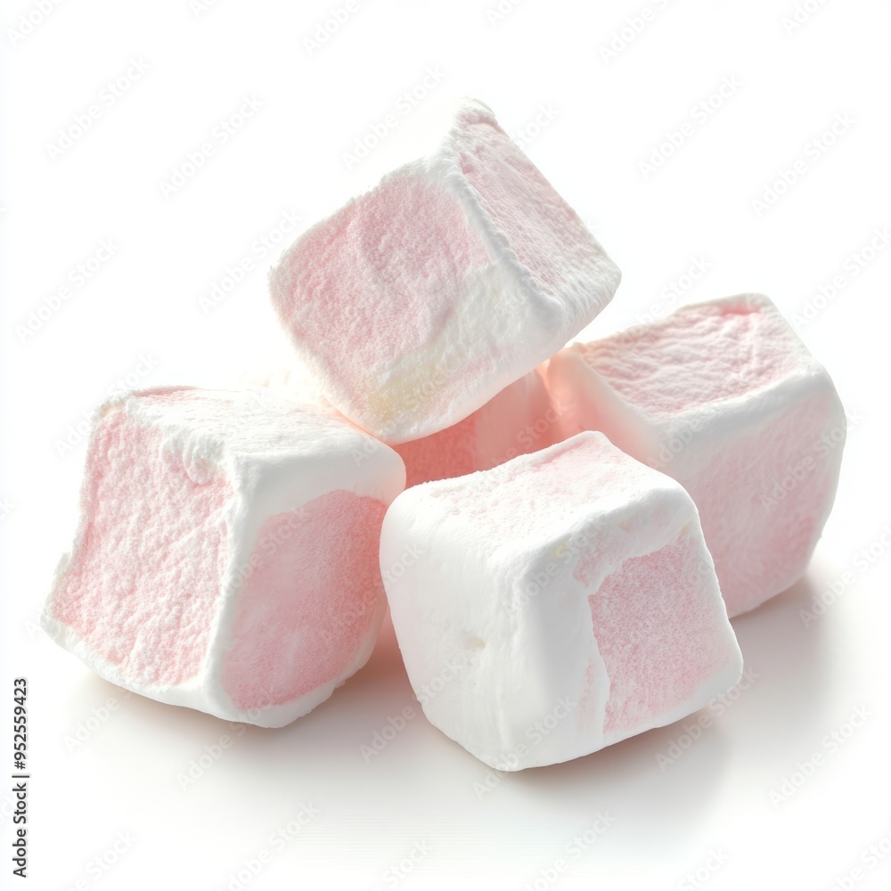 close up of marshmallow, isolated on white background close up of marshmallow, isolated on white background