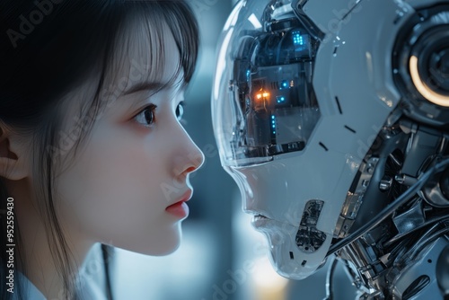 AI Integrated with Human Life: Showcasing the Synergy Between Humans and Intelligent Technologies. Visual Representation of How AI and Human Interaction Combine to Enhance Everyday Life and Modern Liv