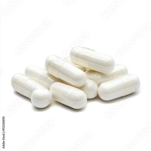 close up of Pill, isolated on white background