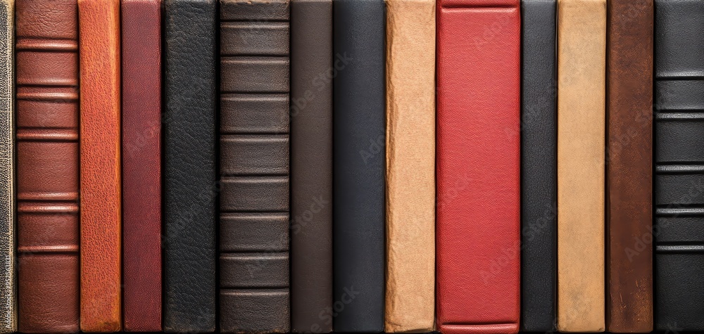 A vibrant collection of antique books showcasing various colors and textures, perfect for literature and library enthusiasts.