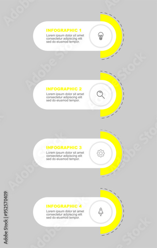 Vector infographic label design with step infographic template design. Can be used for process diagram, presentation, workflow layout, flow chart, infographic.