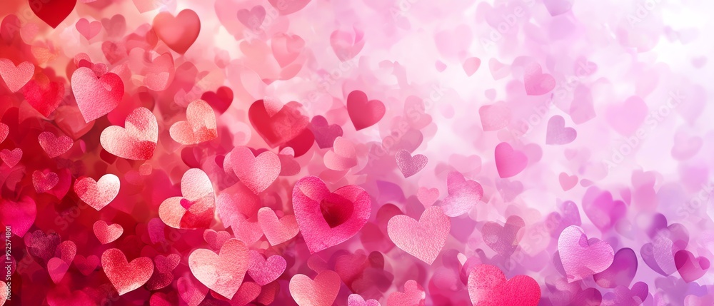 Beautiful abstract background with various shades of red and pink hearts, perfect for Valentine's Day themes and romantic designs. Beautiful abstract background with various shades of red and pink hearts, perfect for Valentine's Day themes and romantic designs.