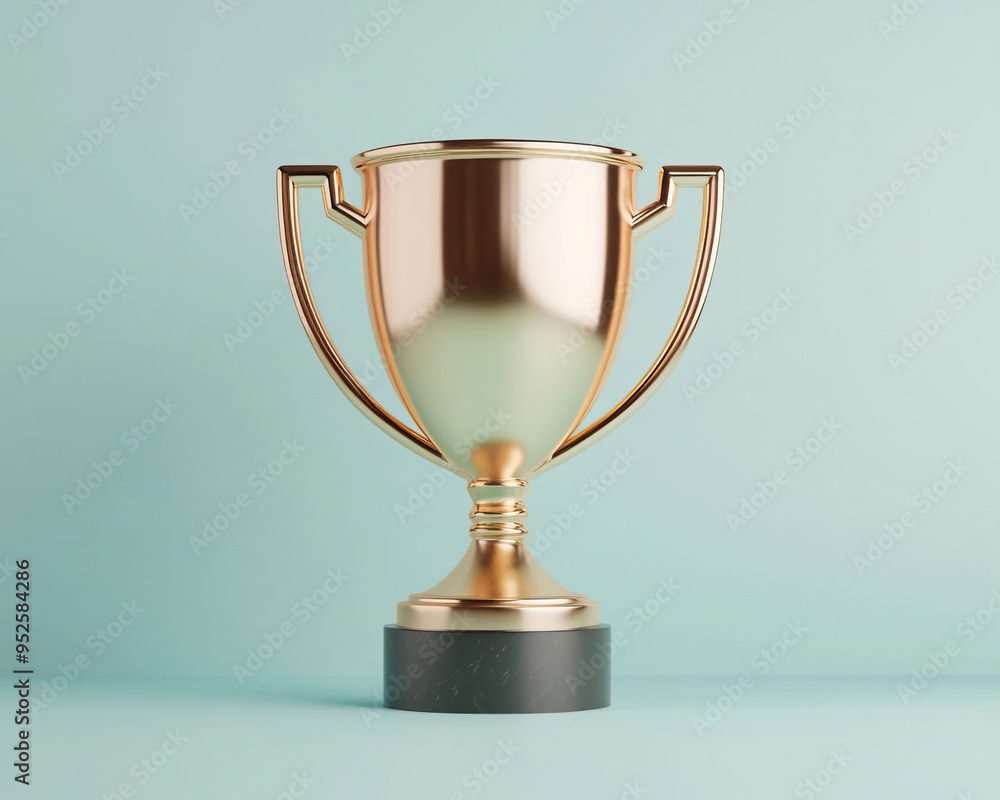 A shiny gold trophy displayed on a pastel background, symbolizing achievement and success in competitions. A shiny gold trophy displayed on a pastel background, symbolizing achievement and success in competitions.