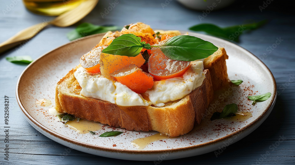 Gourmet Toast with Creamy Cheese and Smoked Salmon Gourmet Toast with Creamy Cheese and Smoked Salmon