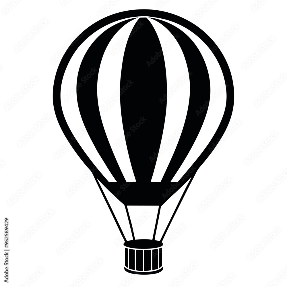 Fototapeta premiumBalloon Parachute vector art illustration.