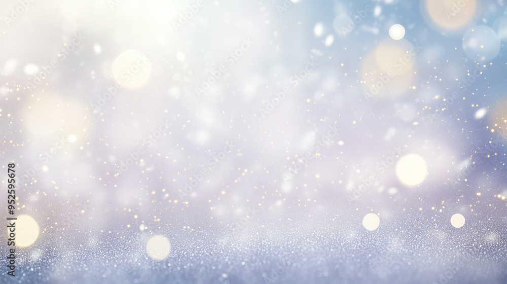 Abstract light bokeh effect purple blue background with glitter