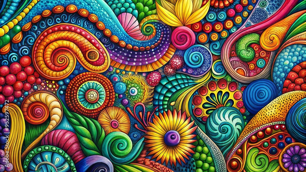 Vibrant, abstract hand-drawn textures featuring intricate patterns, swirling shapes, and organic lines in bold colors, evoking a sense of creativity and artistic expression. Vibrant, abstract hand-drawn textures featuring intricate patterns, swirling shapes, and organic lines in bold colors, evoking a sense of creativity and artistic expression.