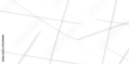  Abstract background with liens and triangles shape on white background. White and grey geometric overlapping rectangle pattern Geometric background soft shadows as patten ..White polygon textured .