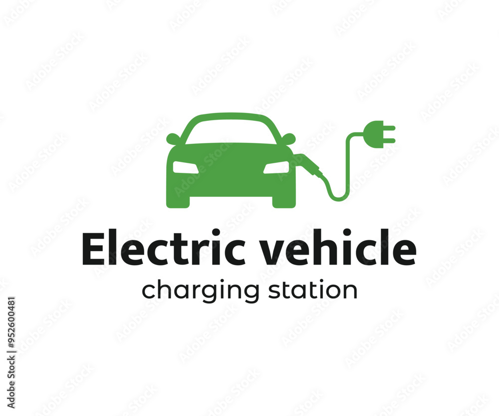 Electrical charging station logo design template. EV charging station logo. Electrical charging station logo design template. EV charging station logo.