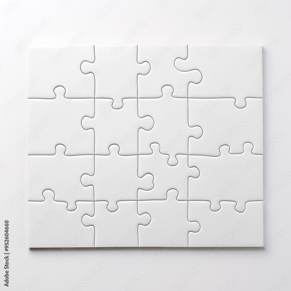 Transparent blank jigsaw puzzle mockup Transparent blank jigsaw puzzle mockup