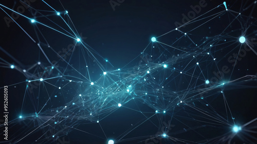 futuristic abstract background with lines connected to each other with technology concept dots