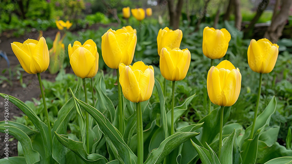 Tulipa Tarda Late Tulip with Inflorescence Tulipa Tarda Late Tulip with Inflorescence