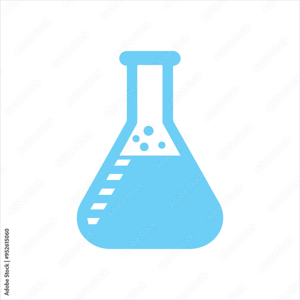 Erlenmeyer flask icon silhouette vector illustration design on white background. Erlenmeyer flask icon silhouette vector illustration design on white background.