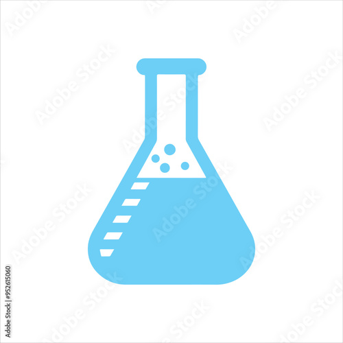 Erlenmeyer flask icon silhouette vector illustration design on white background.