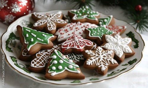 Christmas gingerbread cookies .