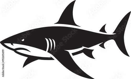 Shark Silhouette Vector Illustration