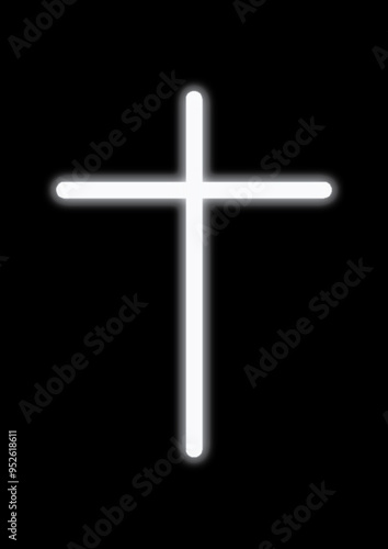 glowing cross in the dark