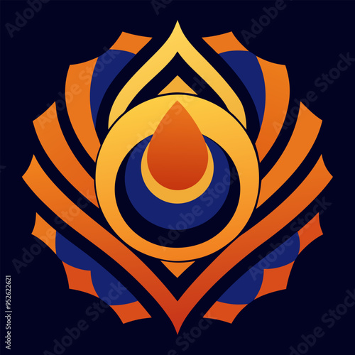 Stylish vector illustrations on black background: discover the world of design with contrast!
