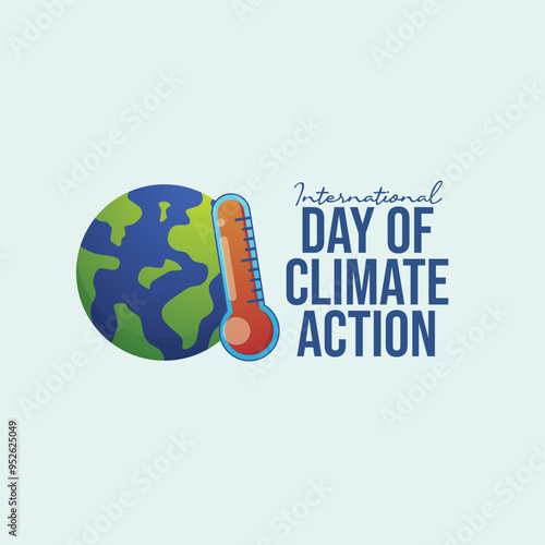International Day of Climate Action vector design template good for celebration usage. International Day of Climate Action design. flat design. eps 10.