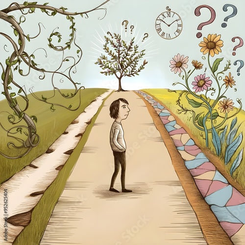 To beat around the bush or move on. Stay put or take risks for new achievements. Spend energy on a dubious matter. Take a break. Make it look like work. Loop cyclicity