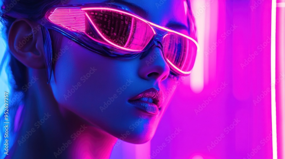 Neon Fashion Portrait Neon Fashion Portrait