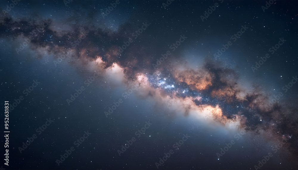 Stunning View of the Milky Way Galaxy Stretching Across the Night Sky Stunning View of the Milky Way Galaxy Stretching Across the Night Sky