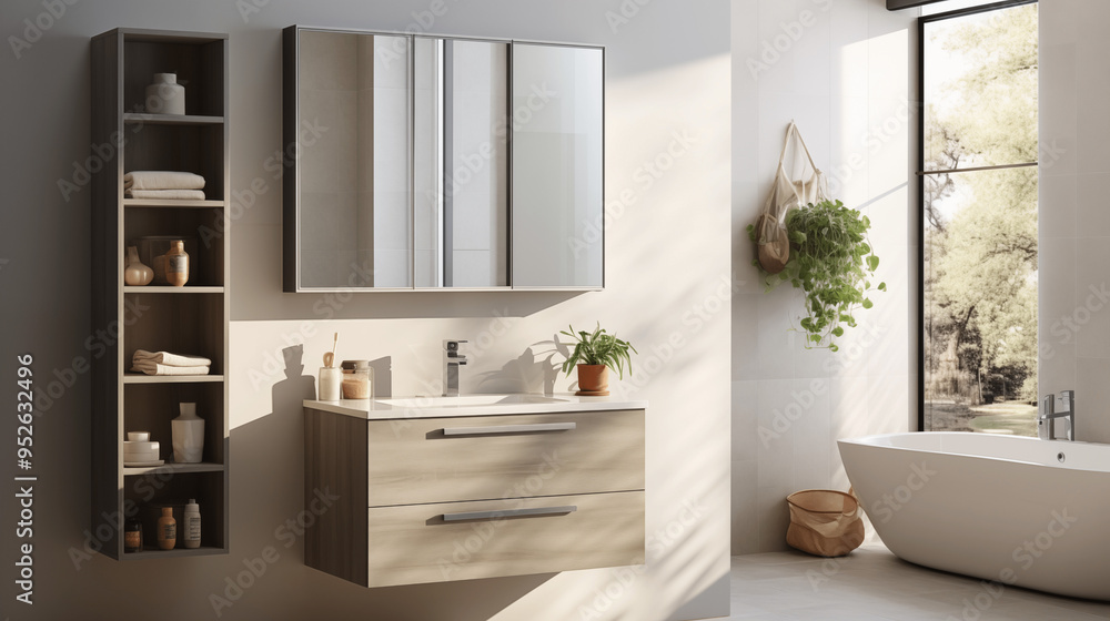Salle de bain moderne et élégante. Baignoire, lavabo, toilettes. Architecture, plante, déco, luxe. Arrière-plan pour conception et création graphique. Salle de bain moderne et élégante. Baignoire, lavabo, toilettes. Architecture, plante, déco, luxe. Arrière-plan pour conception et création graphique.