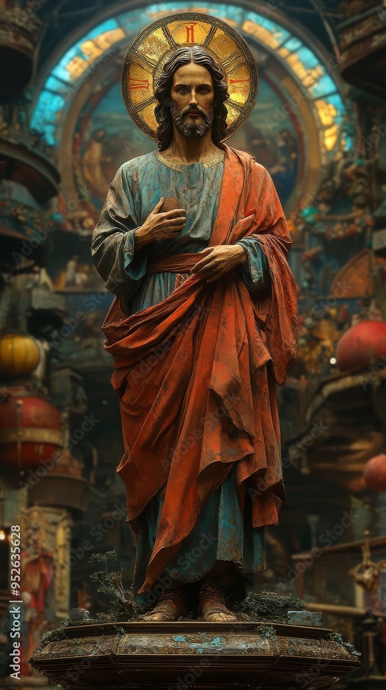 An exquisite figure adorned in flowing robes captures attention against a backdrop of rich colors and intricate patterns evoking a sense of reverence and spirituality in a bustling environment An exquisite figure adorned in flowing robes captures attention against a backdrop of rich colors and intricate patterns evoking a sense of reverence and spirituality in a bustling environment