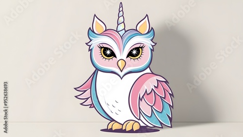 Unicorn owl. photo