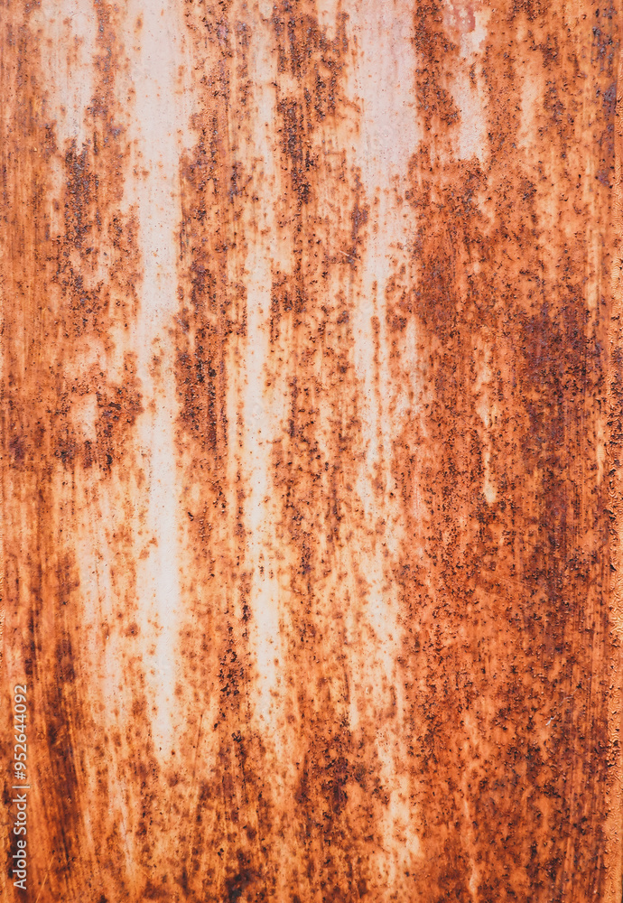 Rusty metal background with streaks of rust. Rust on white background. The metal surface rusted spots. Rusty corrosion. Vertical. Rusty metal background with streaks of rust. Rust on white background. The metal surface rusted spots. Rusty corrosion. Vertical.