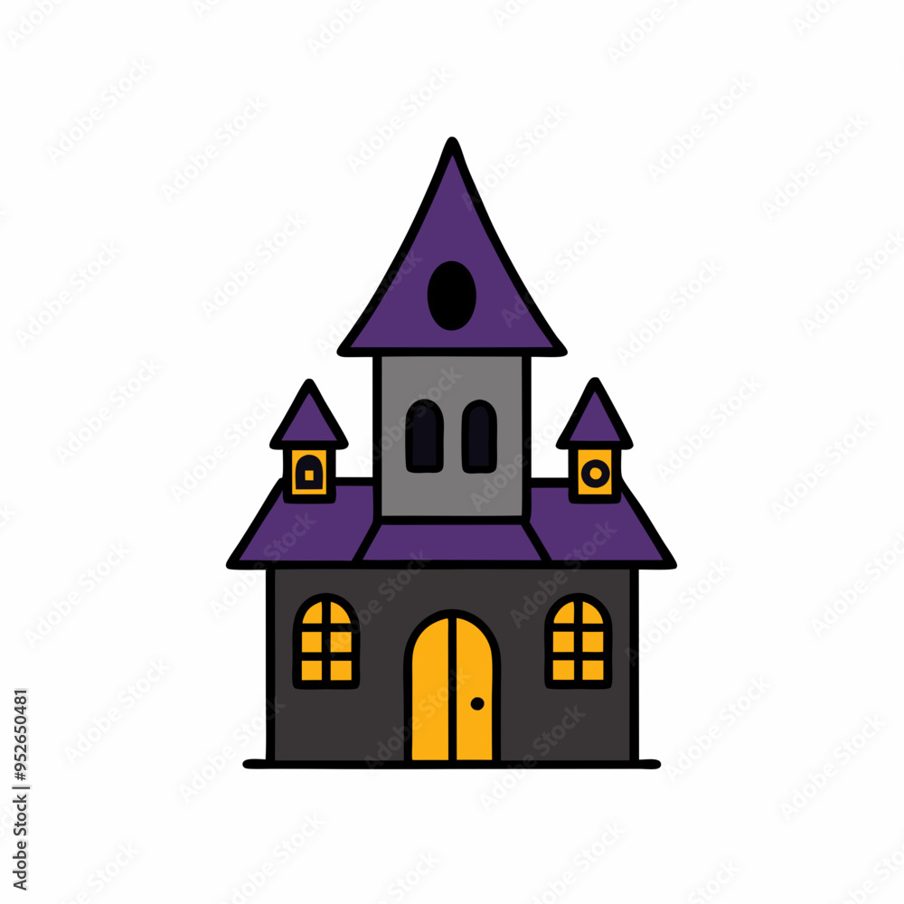 Design a Haunted House Icon Vector Illustration Design a Haunted House Icon Vector Illustration